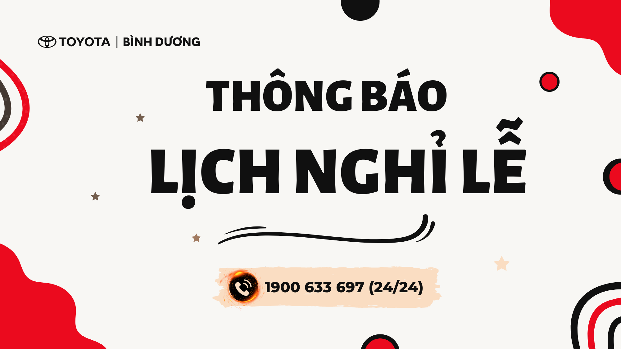 Thông báo lịch nghĩ Lễ Toyota Bình Dương