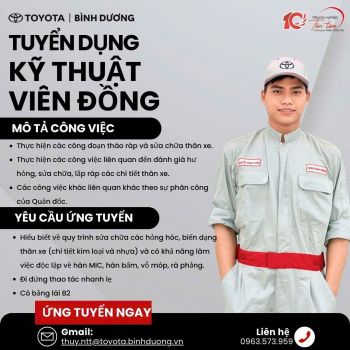 Tuyển dụng kỹ thuật viên đồng
